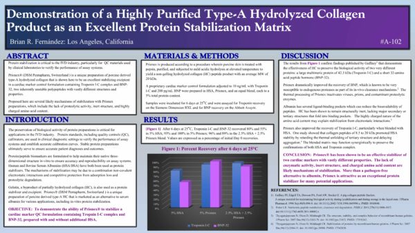 Poster_Prionex A Unique Hydrolyzed Collagen for Lateral Flow Assay Development Brian R Fernández