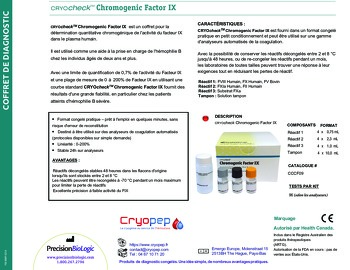 Brochure technique CRYOcheck™ Chromogenic FIX