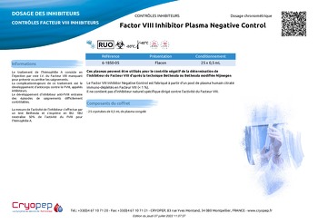 Factor VIII Inhibitor Plasma Negative Control