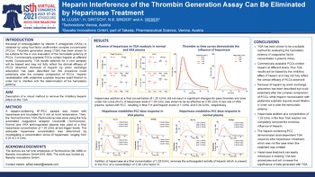 ISTH 2021 L'interférence de l'héparine dans le test de génération de thrombine peut être éliminée par un traitement à l'héparinase