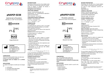 Data Sheet pNAPEP-0238 Chromogenic Substrate for Thrombin