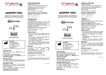 Data Sheet pNAPEP-1032 Chromogenic Substrate FXa