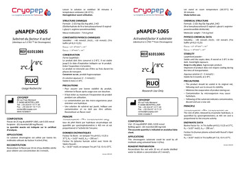 Notice pNAPEP-1065 Substrat Chromogène FXa