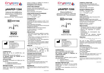 Notice pNAPEP-1266 Substrat Chromogène kallikréine glandulaire