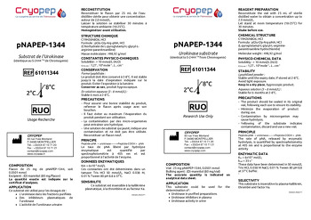 Notice pNAPEP-1344 Substrat Chromogène de l'activateur du plasminogène de type u-PA