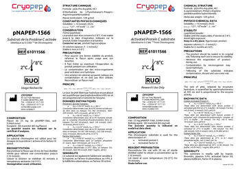 Notice pNAPEP-1566 Substrat Chromogène PCa