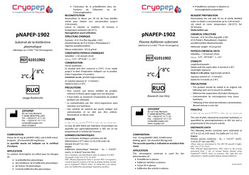 Data Sheet pNAPEP-1902 Chromogenic Substrate for plasma kallikrein