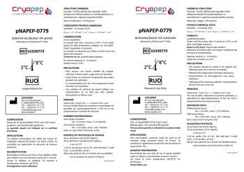 Notice pNAPEP-0779 Substrat Chromogène FVIIa