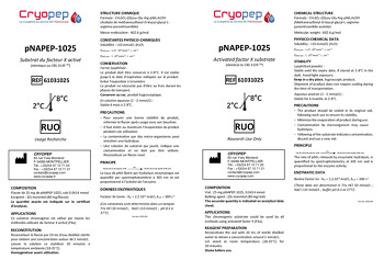 Notice pNAPEP-1025 Substrat Chromogène FXa