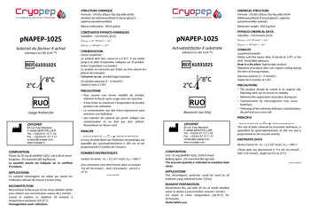 Data Sheet pNAPEP-1025 Chromogenic Substrate FXa