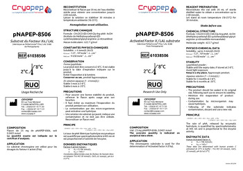 Notice pNAPEP-8506 Substrat chromogène du FXa/LAL