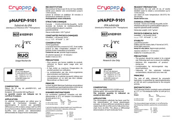 Data Sheet pNAPEP-9101 Chromogenic Substrate tPA