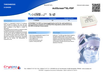 Product sheet ActiScreen™XL-FDP