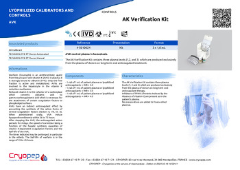 Product sheet AK Verification Kit