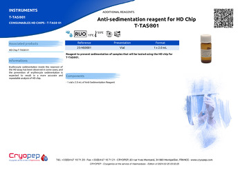Product sheet Anti-sedimentation reagent for HD Chip T-TAS®01