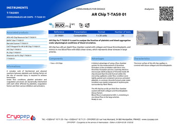 Product sheet AR Chip T-TAS® 01