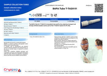 Product sheet BAPA Tube T-TAS® 01