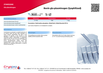 Product sheet Bovin glu-plasminogen (lyophilized)