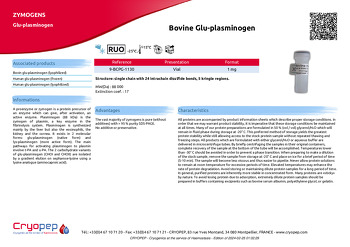 Product sheet Bovine Glu-plasminogen