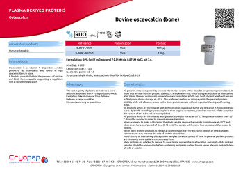 Product sheet Bovine osteocalcin (bone)