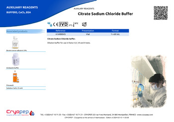 Product sheet Citrate Sodium Chloride Buffer