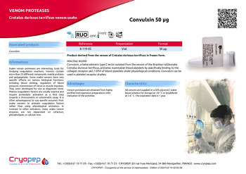 Product sheet Convulxin 50 µg