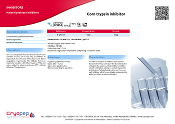 Product sheet Corn trypsin inhibitor