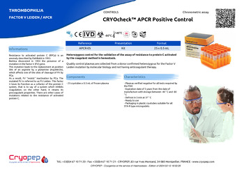 Product sheet CRYOcheck™ APCR Positive Control