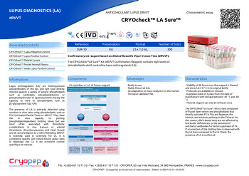 Product sheet CRYOcheck™ LA Sure™