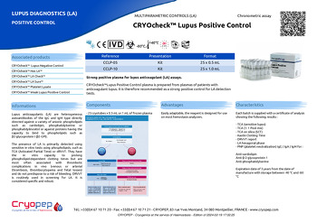 Product sheet CRYOcheck™ Lupus Positive Control