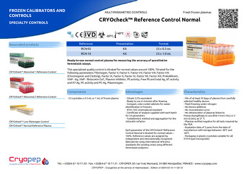 Product sheet CRYOcheck™ Reference Control Normal