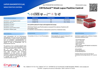 Product sheet CRYOcheck™ Weak Lupus Positive Control