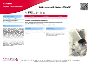 Product sheet EGR-chloromethylketone (GGACK)