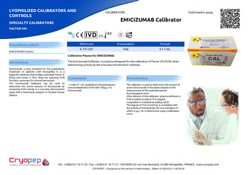 Product sheet EMICIZUMAB Calibrator