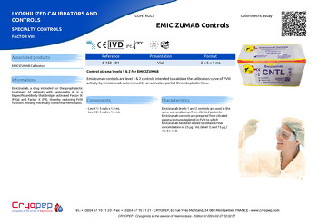 Product sheet EMICIZUMAB Controls