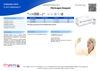 Product sheet Fibrinogen Reagent