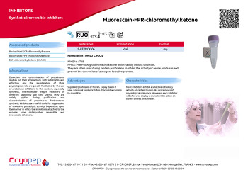 Product sheet Fluorescein-FPR-chloromethylketone