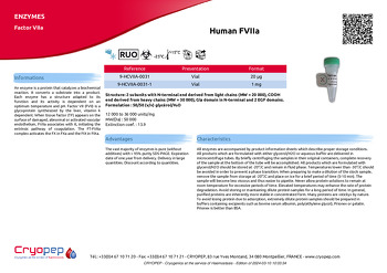 Product sheet Human FVIIa