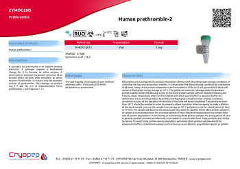 Product sheet Human prethrombin-2