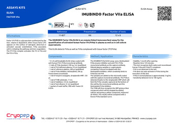 Product sheet IMUBIND® Factor VIIa ELISA