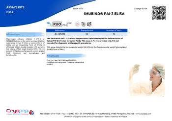 Product sheet IMUBIND® PAI-2 ELISA