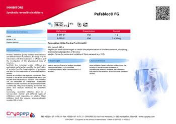 Product sheet Pefabloc® FG