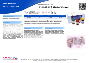 Product sheet Pefakit® APC-R Factor V Leiden