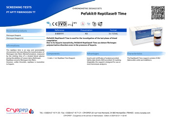 Product sheet Pefakit® Reptilase® Time