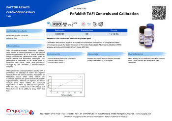 Product sheet Pefakit® TAFI Controls and Calibration