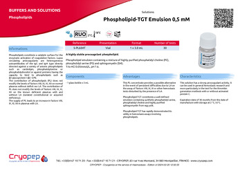 Product sheet Phospholipid-TGT Emulsion 0,5 mM