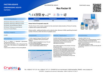 Product sheet Rox Factor IX