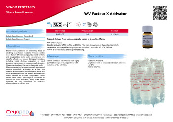 Product sheet RVV Facteur X Activator