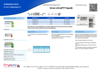 Product sheet Siron LIS (aPTT liquid)