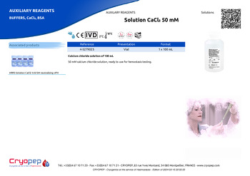 Product sheet Solution CaCl₂ 50 mM